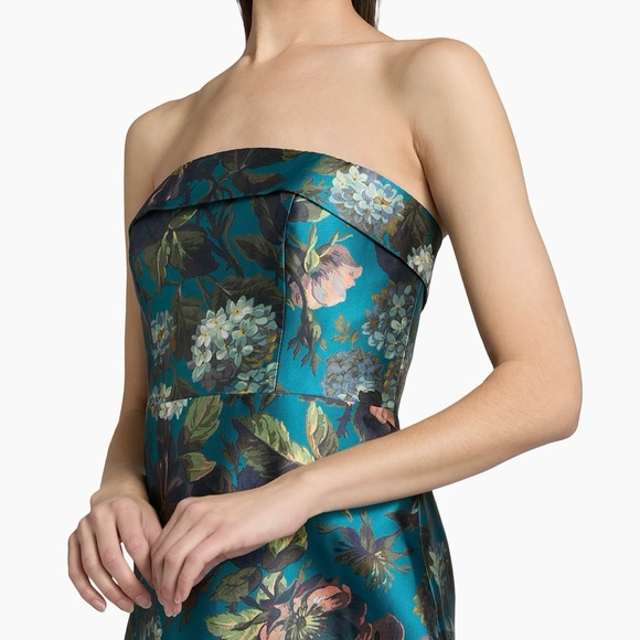 Theia Cleo Strapless Floral Gown - Picture 5 of 6
